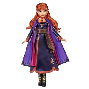 Игры и игрушки: Disney Frozen Singing Anna Fashion Doll with Music Wearing a Purple Dress Inspired by Disney Frozen