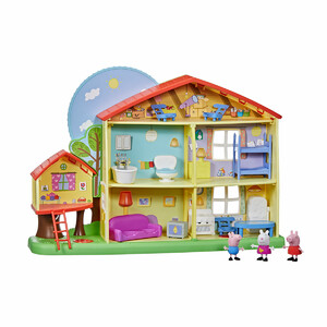 Будиночки і меблі: Ігровий набір «Котедж Пеппи: день-ніч (3 фігурки, світло, звук)», Peppa Pig