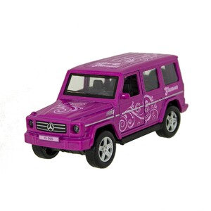Ігри та іграшки: Автомодель інерційна Glamcar Mercedes-Benz G-Class фіолетовий (1:32), Технопарк