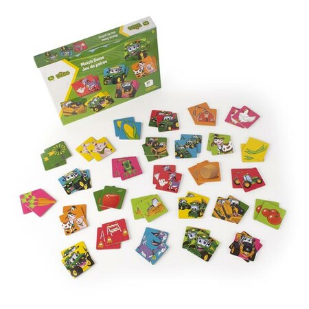 Настільні ігри: Настільна гра John Deere Kids Меморі Ферма 54 картки (47283)