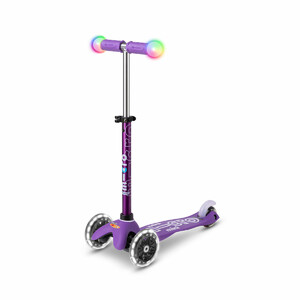 Детский транспорт: Самокат Mini Deluxe Magic – Фиолетовый, свет, Micro