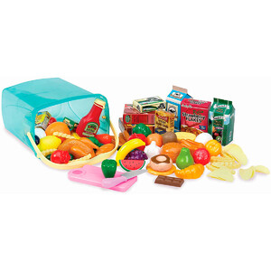 Іграшковий посуд та їжа: Ігровий набір «Кошик з продуктами», Battat