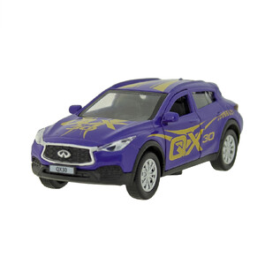 Автомодель инерционная Glamcar Infiniti QX30 фиолетовый (1:32), Технопарк