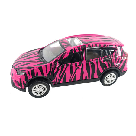 Автомобили: Автомодель инерционная Glamcar Toyota RAV4 брусничный (1:32), Технопарк