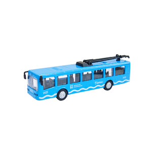 Машинки: Ігрова інерційна модель Тролейбус Дніпро синій, Технопарк