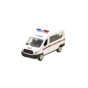 Спасательная техника: Автомодель инерционная Ford Transit «Скорая помощь» (1:32), Технопарк
