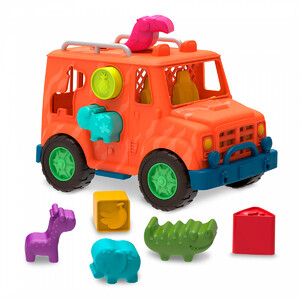 Розвивальні іграшки: Ігровий набір-сортер «Вантажівка Сафарі», Battat