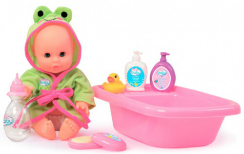 Ляльки і аксесуари: Пупс Play Baby 32 см з ванночкою для купання (32003)