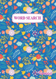 Развивающие книги: Wordsearch Puzzle Book (Floral cover blue)