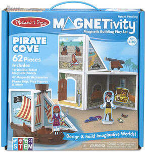Пазлы и головоломки: Игровой магнитный набор «Пиратская бухта», Melissa & Doug