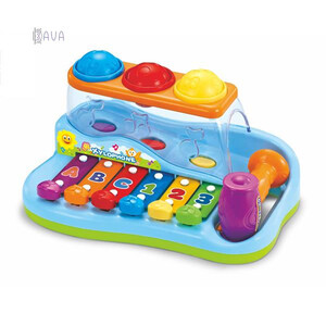 Дитячий ксилофон: Музична іграшка Ксилофон-стукалка з кульками, Hola Toys