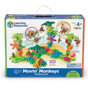 Ігри та іграшки: Динамічний конструктор Gears! Gears! Gears! ® "Мавпи в джунглях" 100 дет. Learning Resources