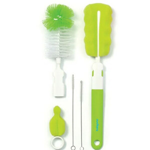 Поильники, бутылочки, чашки: Комплект ершиков для мытья бутылочек со сменной ручкой, зеленый, BabyOno