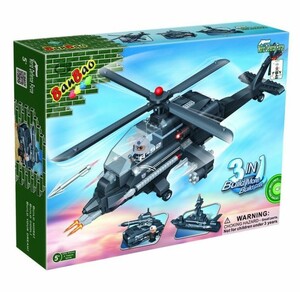 Ігри та іграшки: Конструктор «Захисники 3 в 1: вертоліт, танк і крейсер», 295 ел. Banbao