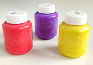 Набор смываемых красок в баночках, 3 цвета, Crayola (без коробки)