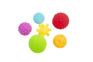 Ігри та іграшки: Набір іграшок для ванни «М'ячики», 6 шт., Baby team