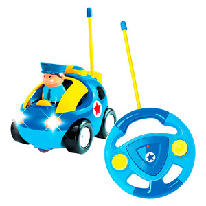 Ігри та іграшки: Розвиваюча іграшка BeBeLino Моя перша поліцейська машина на радіоуправлінні (58039)
