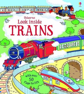 Книги про транспорт: Look Inside Trains [Usborne]