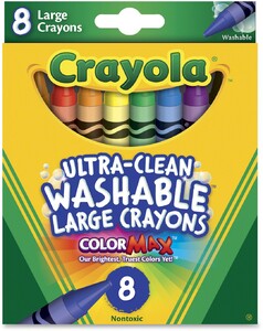Большие смываемые восковые мелки Crayola 8 шт (52-3282)