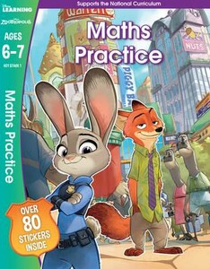 Книги для детей: Disney Learning: Zootropolis. Maths Practice. Ages 6-7 [Scholastic]