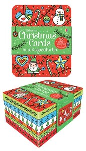 Развивающие карточки: Christmas cards to decorate in a keepsake tin