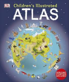 Для середнього шкільного віку: Children's Illustrated Atlas with Poster