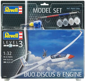 Збірні моделі-копії: Подарунковий набір c моделлю планера Revell Glider Duo Discus & Engine (63961)
