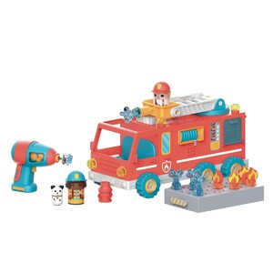 Пластмассовые конструкторы: Игровой набор «Закручивай и учись. Пожарная машина с болтиками и шуруповёртом» Educational Insights