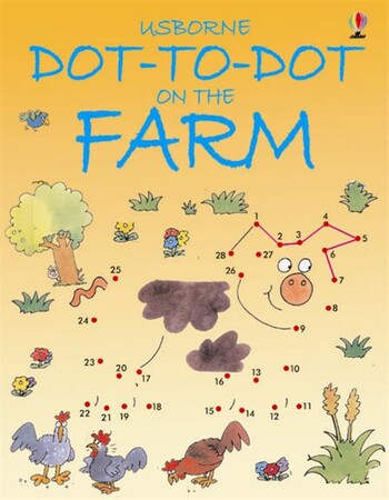 Книги для детей: Dot-to-dot on the farm