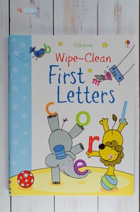 Книги для детей: Wipe-clean first letters [Usborne]