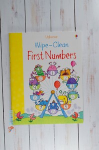 Книги для детей: Wipe-clean First Numbers [Usborne]