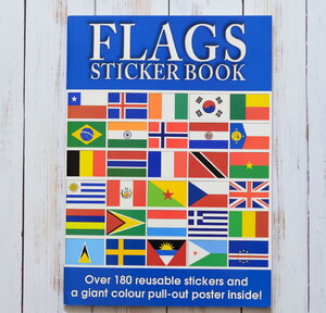 Книги для детей: Flags Sticker Book + poster