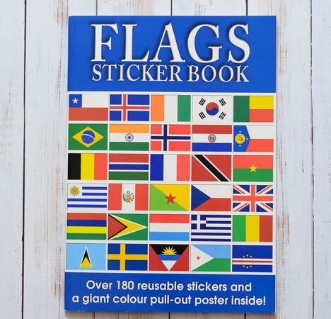Для среднего школьного возраста: Flags Sticker Book + poster