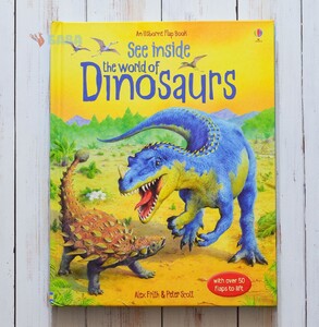 Книги для дітей: See inside the world of dinosaurs [Usborne]