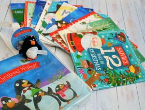 Книги для дітей: Christmas wishes! - комплект з 10 книг і іграшки-брелка