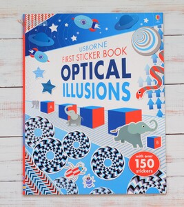Альбоми з наклейками: First Sticker Book Optical Illusions [Usborne]