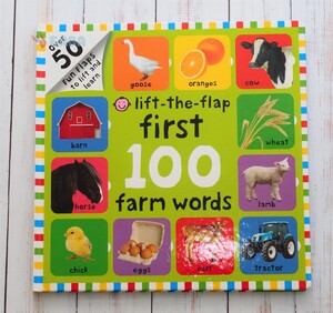 Книги для дітей: First 100 Farm Words Lift-the-Flap