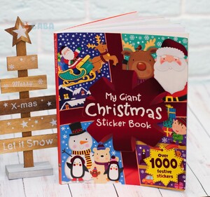 Новорічні книги: My Giant Christmas Sticker Book - over 1000 festive stickers
