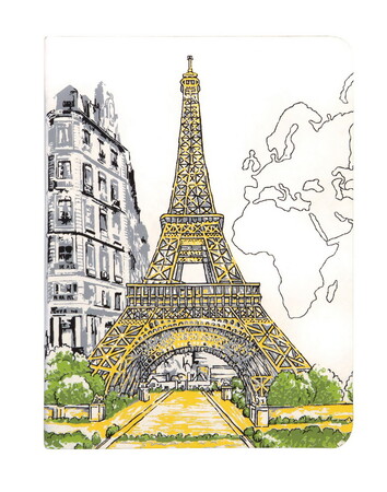 Блокноты и ежедневники: Paris Eiffel Tower Handmade Journal