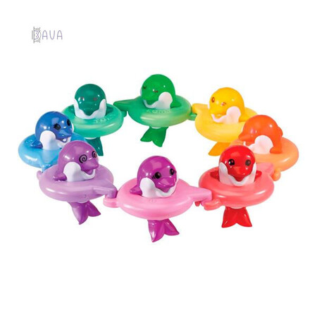 Іграшки для ванни: Набір іграшок для ванни «Співаючі дельфіни», Toomies
