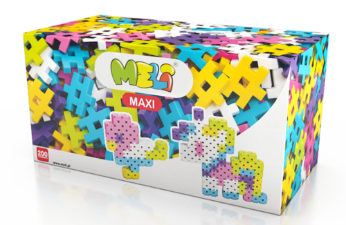 Пластмассовые конструкторы: Конструктор серии Maxi розовый 200 эл. MELI