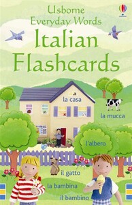 Книги для дітей: Everyday Words Italian flashcards [Usborne]