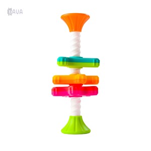Розвивальні іграшки: Пірамідка-спінер тактильна, Fat Brain Toys MiniSpinny