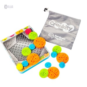 Игры и игрушки: Головоломка Разноцветные шестерёнки, Fat Brain Toys Crankity