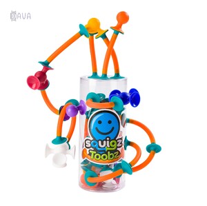 Игры и игрушки: Конструктор контурный Соедини и согни, Fat Brain Toys Squigz Toobz