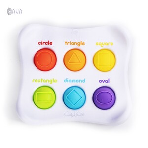 Ігри та іграшки: Іграшка сенсорна Колір Форма Назва, Fat Brain Toys Dimpl Duo Брайль