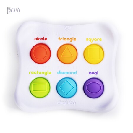 Сенсорний розвиток: Іграшка сенсорна Колір Форма Назва, Fat Brain Toys Dimpl Duo Брайль