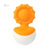 Прорезыватель-неваляшка, Fat Brain Toys Dimpl Wobbl оранжевый