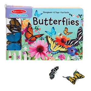 Игровые наборы: Игровой набор: фигурки бабочек и книга, Melissa & Doug