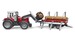 Ігровий трактор Massey Ferguson з причепом-лісовозом, Bruder дополнительное фото 4.
